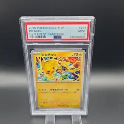 Pikachu 291/SV-P Gym Event Campaign Promo Holo (Japanese) PSA 9 2025 - Image 1