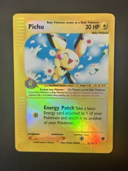 Pichu 22/165 Reverse Holo Expedition Pokemon - Image 1