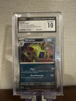 2025 Pokemon Paldea Evolved Tyranitar 135/193 Stamped CGC Certified Gem 10 - Image 1