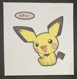 Japanese Pichu Daiichi Pan Stickers Part 2 Pound Cake Pokemon Trading CG LP - Image 1