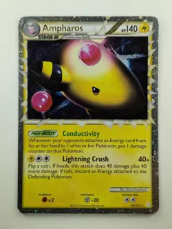 Lightly Played 2010 Pokemon HeartGold SoulSilver Ampharos Prime 105/123 - Image 1