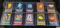 NM‼ Pokemon 2000 Topps Series 1 & 2 Tin Topper Jumbo Oversized Complete Set 5/5 - Image 1