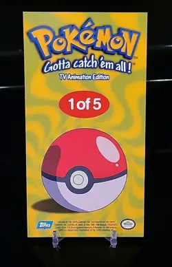 NM‼ Pokemon 2000 Topps Series 1 & 2 Tin Topper Jumbo Oversized Complete Set 5/5 - Image 4