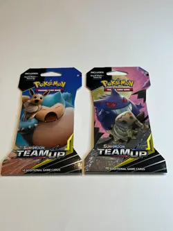 Pokemon SUN & MOON Team Up FULL Booster Packs - 2 PACKS - (FACTORY SEALED!!) - Image 1