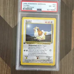 1999 Pokemon GERMAN 1st Edition Base Set Taubsi-Pidgey 57/102 PSA 6 - Image 1
