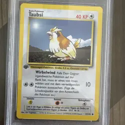 1999 Pokemon GERMAN 1st Edition Base Set Taubsi-Pidgey 57/102 PSA 6 - Image 2