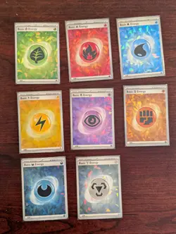 Lot of 8 Pokemon TCG Terapagos Ex Cracked Ice Holo Energy Complete Set - Image 1