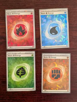 Lot of 8 Pokemon TCG Terapagos Ex Cracked Ice Holo Energy Complete Set - Image 3