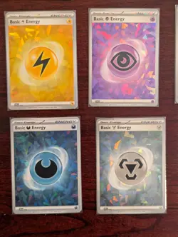 Lot of 8 Pokemon TCG Terapagos Ex Cracked Ice Holo Energy Complete Set - Image 5