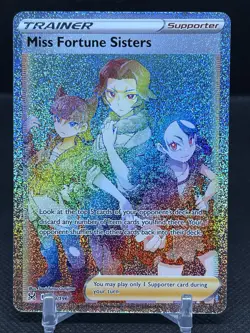 Pokemon Miss Fortune Sisters Rainbow Secret Rare Lost Origin 209/196 M/NM 275 - Image 1