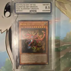 Yu-Gi-Oh! TCG Slifer the Sky Dragon 1st Edition EN001 Effect AGS 8.5 2021 1of1 - Image 1
