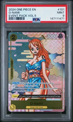 2024 ONE PIECE EVENT PACK VOL.5 #101 O-NAMI PSA 9 - Image 1
