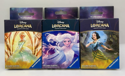 Disney Lorcana TCG 3 Pack Card Sleeves Cinderella, Elsa, Snow White (B248) - Image 1