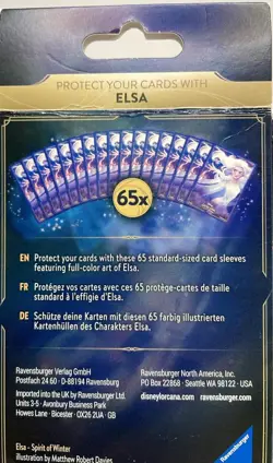 Disney Lorcana TCG 3 Pack Card Sleeves Cinderella, Elsa, Snow White (B248) - Image 4