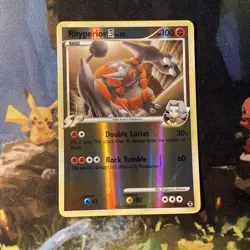 Rhyperior 4 lv.55 (Rising Rivals 32/111) reverse holo rare Pokemon card - Image 1