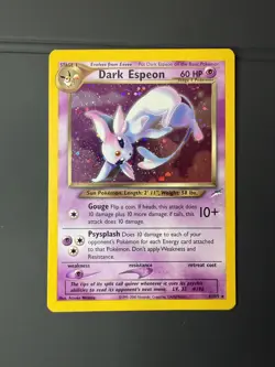 (HALF SWIRL) Pokemon TCG Dark Espeon 4/105 Neo Destiny HOLO Unlimited Card LP/MP - Image 1