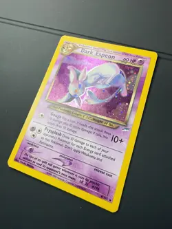 (HALF SWIRL) Pokemon TCG Dark Espeon 4/105 Neo Destiny HOLO Unlimited Card LP/MP - Image 4