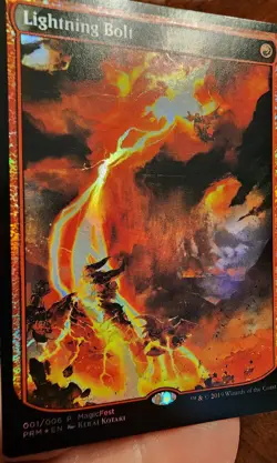 Lightning Bolt *Promo Magic Fest* (MFP) Full Art, Promo Foil - Card #1 - LP -MTG - Image 3