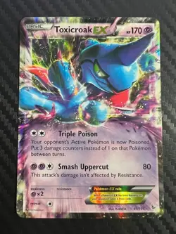 Pokemon TCG Toxicroak EX 41/106 Flashfire Holo VLP - Image 1