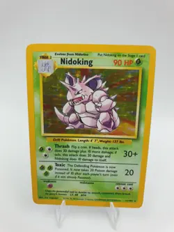 NIDOKING 11/102 HOLO RARE POKEMON TRADING CARD GAME - Image 2