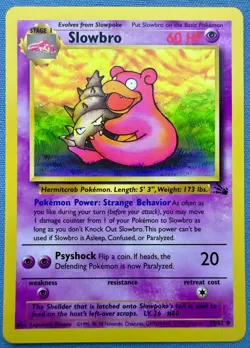 Slowbro 43/62 Uncommon Fossil Pokemon Unlimited - NM - Image 1