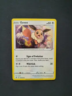 Pokemon TCG Eevee Sword & Shield Swsh042 Holo Promo LP - Image 1