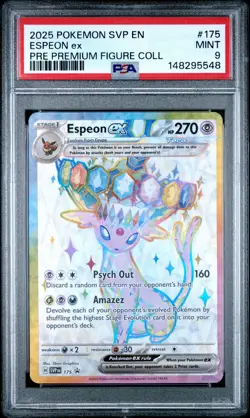 2025 POKEMON SVP EN-SV BLACK STAR PROMO #175 ESPEON EX PSA 9 - Image 1