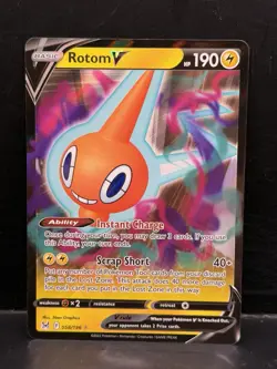 Pokemon Card Rotom V 058/196 Lost Origin - Near Mint - Image 1