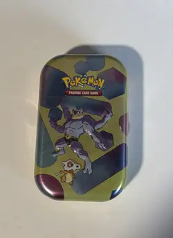 Pokemon TCG Scarlet & Violet 151 Mini Tin– Machamp / Cubone Art – Factory Sealed - Image 1