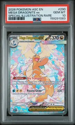 2026 POKEMON ASC EN-ASCENDED HEROES #290 MEGA DRAGONITE EX PSA 10 - Image 1