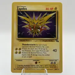 Pokemon Zapdos Fossil Holo Rare 15/62 Unlimited 1999 Wizards (LP-MP) - Image 1
