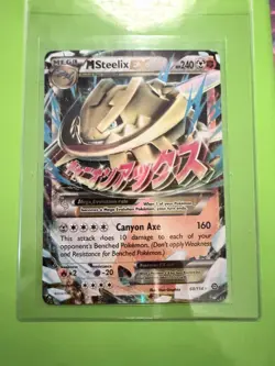 2016 Pokemon Rare Holo Foil Mega M Steelix EX 68/114 XY Steam Siege LP - Image 1