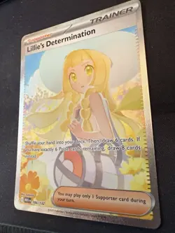 Lillie's Determination SIR 184/132 SIR Special Illustration Rare Pokemon IN HAND - Image 2