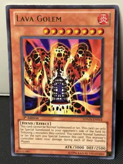 Yu-Gi-Oh! Lava Golem SDMA-EN014 Marik 1st Edition ATK/3000 DEF/2500 - Image 1