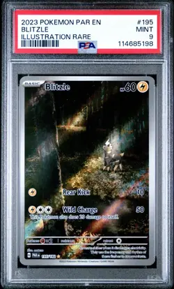 2023 POKEMON PAR EN-PARADOX RIFT 195 BLITZLE ILLUSTRATION RARE PSA MINT 9 - Image 2