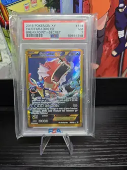 2016 POKEMON BREAKPOINT GYARADOS #123 FULL ART SECRET PSA 7 - Image 1