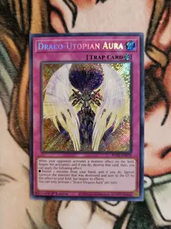*** DRACO-UTOPIAN AURA *** SECRET RARE 1ST EDITION POTE-EN079 YUGIOH! (NM) - Image 1