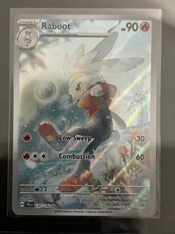 Raboot 147/142 Pokemon Stellar Crown Illustration Rare Full Art Holo Near Mint - Image 1