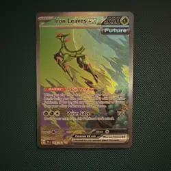 Pokemon TCG Iron Leaves ex SV05 Temporal Forces SIR Holo 203/162 220 HP - Image 2