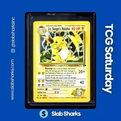 2000 POKEMON GYM CHALLENGE #11/132 LT. SURGE'S RAICHU HOLO - Image 1