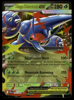 Mega Heracross ex 004/094 Double Rare Phantasmal Flames Pokemon NM - Image 1