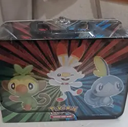 Pokemon TCG Sword & Shield 2020 Treasure Chest Tin Box w/ Promo & Booster - Image 2
