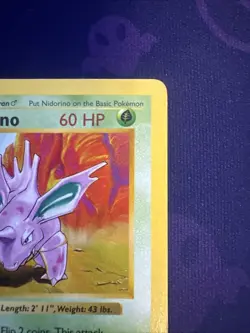 1999 Pokemon TCG Nidorino 1st Edition Shadowless Base Set 37/102 - Image 3