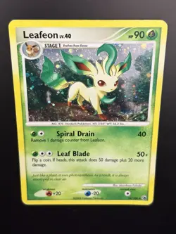 Pokemon Diamond & Pearl Majestic Dawn #24 Leafeon Holo Rare Condition Played - Image 2