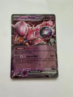 Team Rocket's Mewtwo ex 216 Holo Promo Scarlet & Violet Promo Pokemon Near Mint - Image 1