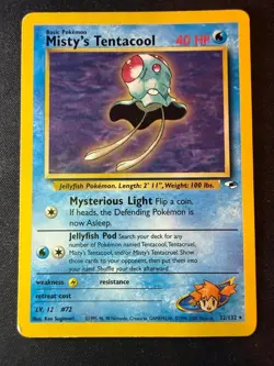 Misty's Tentacool 32/132 Rare Gym Heroes Pokemon DMG - Image 1