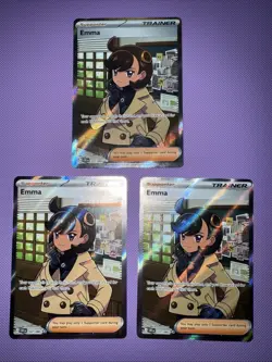 3x Emma 107/086 Pokemon Ultra Rare Full Art Chaos Rising CRI NM Mint Lot - Image 1