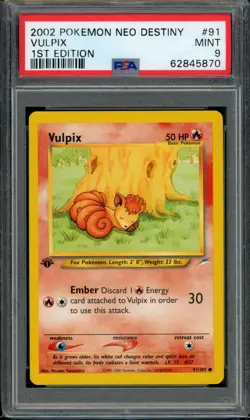 PSA 9 Vulpix 91/105 Neo Destiny 1st Edition 2002 Pokemon - Image 1