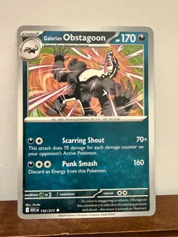Pokemon TCG Pokemon Galarian Obstagoon Uncommon Regular - Image 1