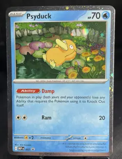 Psyduck 007 & Golduck 008 Pokemon Mega Evolution Cosmo Holo Promo NM - Image 3